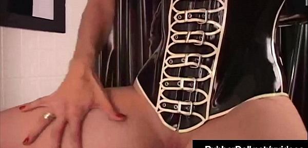  Mother Of Latex RubberDoll Dildo Drills Her Clone Molly!